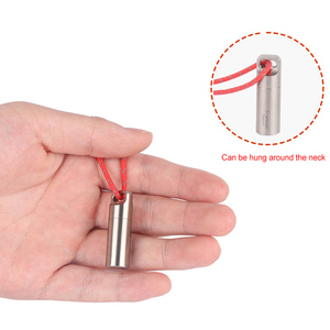 Recipiente EDC de titanio impermeable para pastillas, estuche de medicina, porta botellas, llavero, <span class=keywords><strong>Kit</strong></span> de viaje de supervivencia para acampar, Ta6170 - Product Image 3