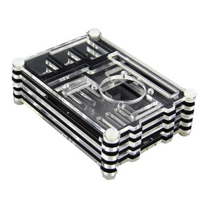 Arcylic Nero Affettato 9 Strati Custodia <span class=keywords><strong>Box</strong></span> per <span class=keywords><strong>Raspberry</strong></span> <span class=keywords><strong>Pi</strong></span> <span class=keywords><strong>3</strong></span> & <span class=keywords><strong>Pi</strong></span> 2 B Multistrato Shell <span class=keywords><strong>Raspberry</strong></span> <span class=keywords><strong>Pi</strong></span> B + caso - Product Image 5