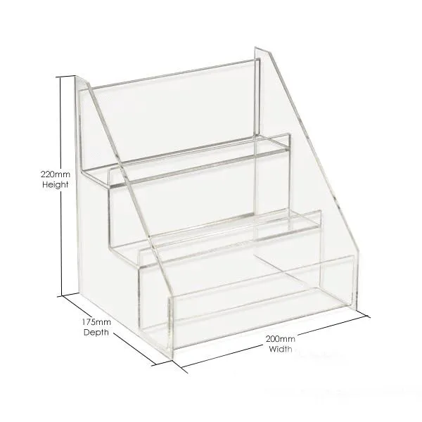 Klares Acryl 3 Tier CD DVD Display Regal Lucite CD Display Stand