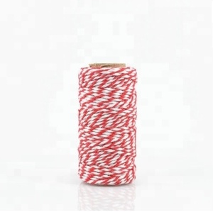 Không Được Bán Buôn 2Mm Màu Đỏ Và Trắng Bông Twine Phổ Biến Macrame Dây Cho Hàng May Mặc Và Nhà Dệt May Sẵn Sàng Để Tàu - Product Image 4