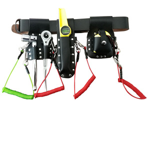Black <strong>Leather</strong> <strong>Tool</strong> Belt Set With Scaffolding <strong>Tools</strong> - Product Image 1
