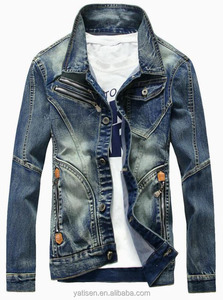 Giacca in Denim <span class=keywords><strong>Slim</strong></span> <span class=keywords><strong>Fit</strong></span> da <span class=keywords><strong>Uomo</strong></span>, Produzione OEM, Vendita all'Ingrosso, Alta Qualità, <span class=keywords><strong>Cappotto</strong></span> Casual Autunno/Inverno con Bottone Singolo - Product Image 2