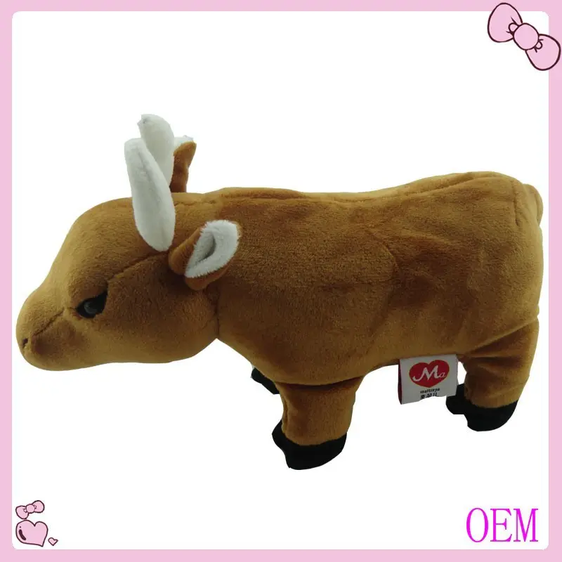 Lindo peluche suave felpa animales de juguete vaca