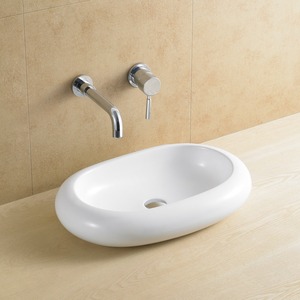 HS-8032 Modern Oval Design <strong>Hand</strong> <strong>Wash</strong> Sink Triple Bathroom Sink <strong>Set</strong> for Hotels Easy Clean Toilet Sink - Product Image 1