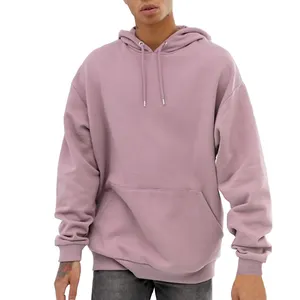 Chinese Blank High Quality Purple Color Customize Design Plain Hoodies Oversize
