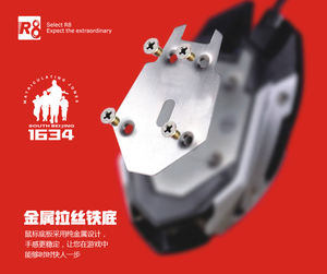 R8 2400DPI Ergonomic có dây 4D Chuột quang LED USB Chuột chơi game với nút điều chỉnh - Product Image 6