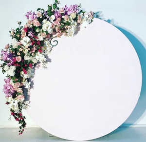 Fondo Redondo de Acrílico Blanco con Logotipo Personalizado y Opción de Exhibición para Bodas, Tamaño Personalizado Disponible - Product Image 2