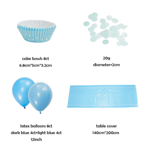 Bộ Đồ Ăn Tiệc Sinh Nhật 640004 Đĩ<span class=keywords><strong>a</strong></span> Giấy Dùng Một Lần Sinh Nhật Bé Trai Màu Xanh Dương Dùng Một Lần Cốc Khăn Ăn Khăn Giấy Hoa Giấy - Product Image 4