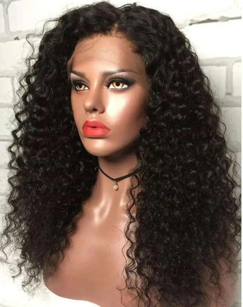 Perruque Full Lace Wig cheveux brésiliens — hama, cheveux crépus-bouclés brésiliens, couleur naturelle, boucles profondes, qualité 9A, vente en gros