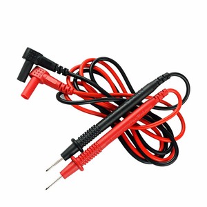 Bouchons <span class=keywords><strong>banane</strong></span> amovibles 2001 V, 8mm, 1000, pointe détachable, tête de Test multimètre, paire noire et rouge - Product Image 1