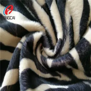 Zebra baskılı % 100% Polyester mikro Velboa/kadife peluş kumaş kanepe ev tekstili toptan