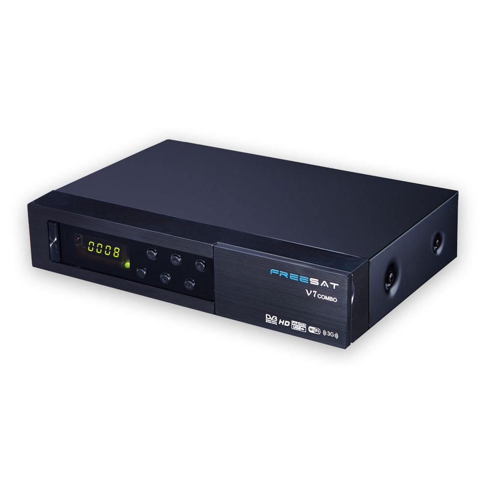 Freesat V7 Combo alta digital Set top box DVB-S2/T2 receptor de tv por satélite apoyo CCCAM Powervu y Youtube Youporn