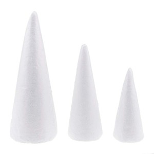 Artisanat de polystyrène imperméable bricolage et décoration mousse EPS blanche en polystyrène Polyfoam cône pour décoration d'arbre de noël - Product Image 1