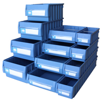 Boîtes de rangement en plastique empilables pour entrepôt, pour outils, pièces détachées, boîtes en plastique portables pour pièces détachées, caisses de déménagement