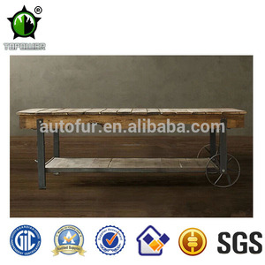 Clásico industrial viejo carro <span class=keywords><strong>de</strong></span> madera maciza mesa <span class=keywords><strong>de</strong></span> café - Product Image 1