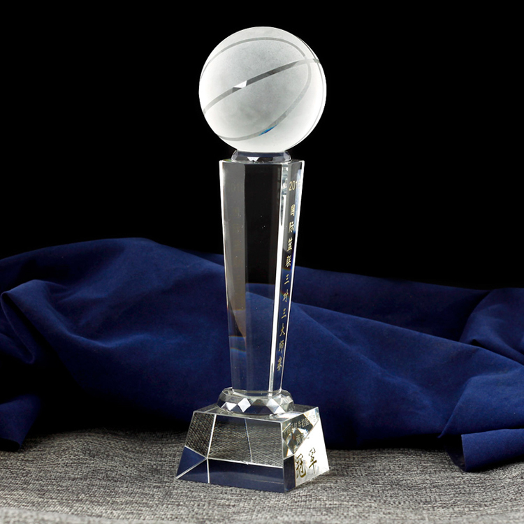 Pas cher design de mode NBA MVP basket-ball cristal trophée prix avec haute qualité