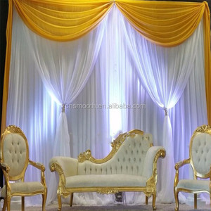 शादी मंच सजावट पाइप और टांगना पर्दे शादी पृष्ठभूमि - Product Image 4