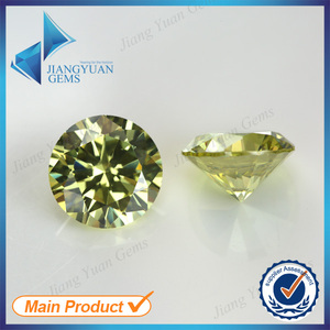 ronda brillante corte de oliva piedra sintética zirconia cúbico - Product Image 1