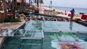 Ngoài trời nhôm rõ ràng Acrylic Kính đám cưới bên sân khấu xách tay DJ buổi hòa nhạc ánh sáng triển lãm sự kiện sân khấu nền tảng - Product Image 5