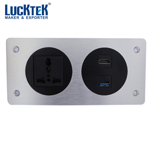 En aluminium brosse muntifunctional médias encastré <span class=keywords><strong>prise</strong></span> <span class=keywords><strong>hdmi</strong></span>/<span class=keywords><strong>usb</strong></span> panel mount socket - Product Image 4