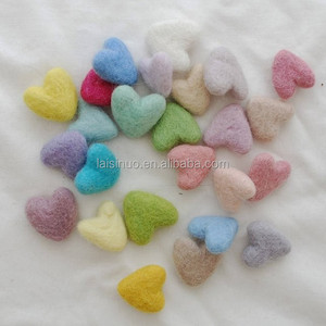Colorful Handmade Wool Felt Heart Ball Photography Props Custom Size Christmas <strong>Decoration</strong> Shaped Model <strong>Number</strong> - Product Image 4