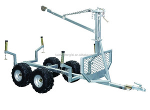 Rimorchio Forestale ATV di Alta Qualità con Doppio Asse, Bestseller, con Gru e Verricello - Product Image 4