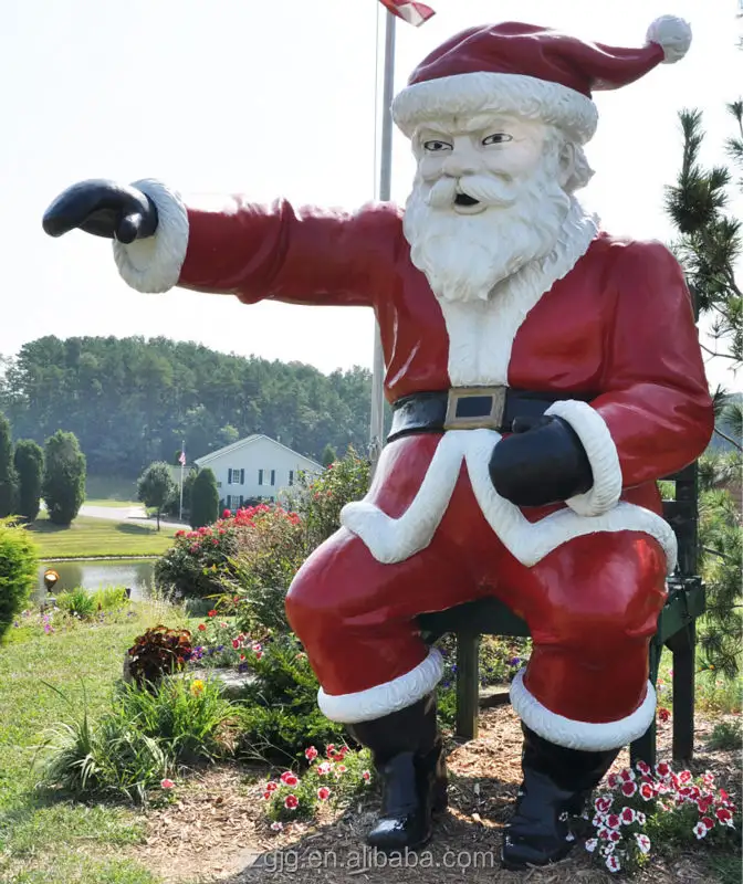 Festival decor fiberglass santa claus, snow man and deer etc