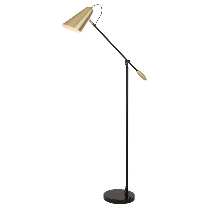 Simig lighting 2021 hot sales modern nordic golden adjustable metal floor lamp for living room decor