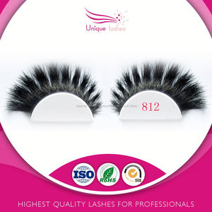 Comercio al por mayor de china negro real horse fur pestañas en las pestañas postizas - Product Image 6