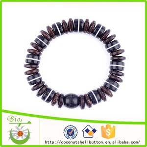 Cocotero personalizado con beaded nativo americano joyas pulsera - Product Image 3