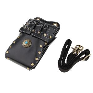 Sac de taille en cuir pour barbier outils de coiffeur salon de coiffure porte-ciseaux et peignes étui spécial pour pinces à cheveux - Product Image 3