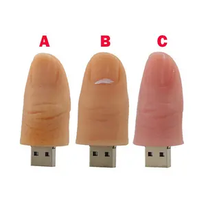 Customized shape finger soft rubber usb flash drive pvc soft rubber usb necklace pen rectangle stick oem customized rubber pvc usb usb stock no usb 2.0