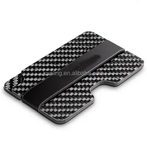 RFID Blocking carbon Men's Card Wallet Automatic Pop-up carbon fiber holders