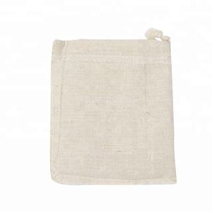 9*12Cm Đồng Bằng Bông Vải Lanh Túi Với Dây Rút Gạo Trà Gói Bao Bì Bông Vải Lanh Túi - Product Image 4