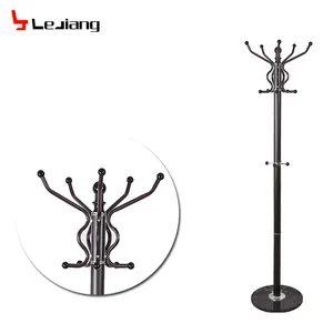 High quality portable bedroom clothes hanger valet stand for clothes hat shelf