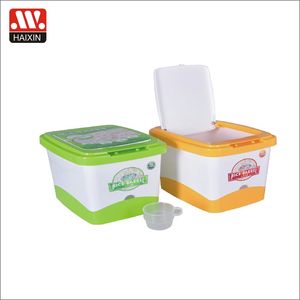 Haixin הנמכר ביותר פלסטיק אורז תיבת Dispenser מזון אחסון מיכל