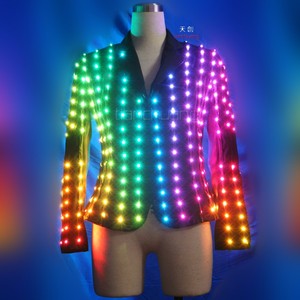 Customize <strong>Led</strong> Jacket,costumes lumineux Full <strong>Color</strong> <strong>Change</strong>,hand Made Stage <strong>Led</strong> <strong>Clothes</strong> - Product Image 4