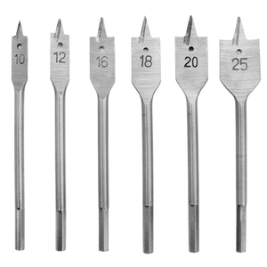 6Pcs 10-25mm Professional Quick Change Hex Shank Shank Flat Spade <strong>Wood</strong> <strong>Drill</strong> <strong>Bit</strong> for <strong>Wood</strong> Cutting - Product Image 2
