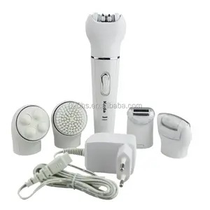 5 trong 1 với callus remover lady shaver máy cạo lông làm sạch da mặt cọ facial massager