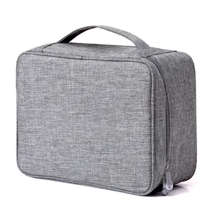 Oxford Digital Storage Bag Durable Double Layers Travel Data Cable Organizer Electronics Accessories Carry Bag - Product Image 3