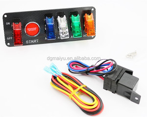 Voiture de course 12 V D'allumage Démarrage Du Moteur À Bouton-Poussoir Avec Panneau D'interrupteur À Bascule - Product Image 1