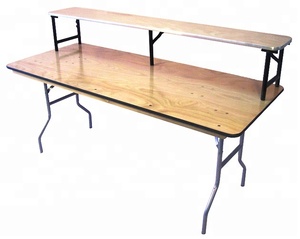 18Mm Cưới Vua Bqanuet Nhân Bán Buôn Tổ Chức Sự Kiện Khách Sạn Bistro Đảng Bằng Gỗ Trang Trại Nhà Hàng Ply Bàn Gỗ Cho Thuê - Product Image 1