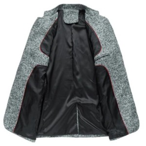 In M-6XL di serie taglie forti giacca invernale <span class=keywords><strong>uomo</strong></span> <span class=keywords><strong>Slim</strong></span> Fit <span class=keywords><strong>Blazer</strong></span> Casual abito da <span class=keywords><strong>uomo</strong></span> spesso collo alto e caldo bottone singolo EA056 - Product Image 6