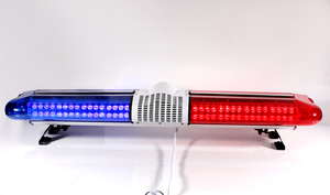 Barra de luz LED de advertencia para techo de coche, altavoz de sirena de emergencia, barra de luz intermitente estroboscópica usada, color rojo, azul y ámbar, 144W, barato