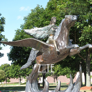 Gran Estatua <span class=keywords><strong>de</strong></span> Caballo <span class=keywords><strong>Pegaso</strong></span> Volador <span class=keywords><strong>de</strong></span> Bronce y Cobre para Decoración <span class=keywords><strong>de</strong></span> Jardines y Ciudades - Product Image 4
