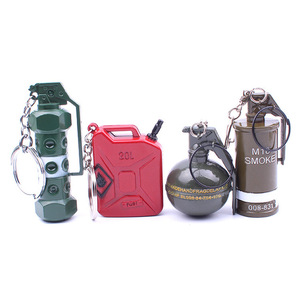 LLavero de Metal, <span class=keywords><strong>Mini</strong></span> bomba Flash, bomba de humo, barril de gasolina, Granada, arma, venta al por mayor