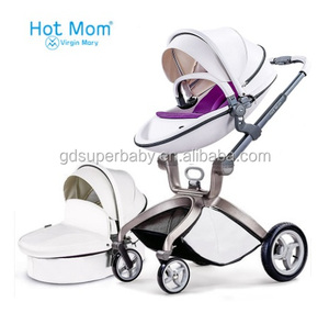 Nuovo Arrivo Hot Mom: Passeggino in Pelle a Quattro Ruote, Forma a Uovo, Carrozzina Marrone - Product Image 3