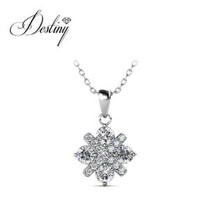 Charm Snowflake Shape Pendant Daisini Adornado con cristales Swarovski Sterling Silver 925 Charming Daisini Necklace - Product Image 5