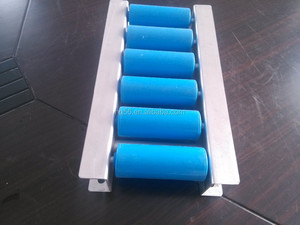 Portable PVC Manual Roller <span class=keywords><strong>Conveyor</strong></span> 50mm Dia dengan sabuk karet untuk pabrik bahan plastik kondisi digunakan - Product Image 5