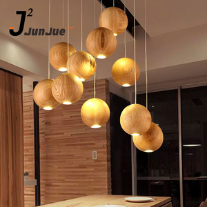 Décoratif de <span class=keywords><strong>Style</strong></span> européen En Bois Pendentif Lumières Éclairage Vintage Bois Lustre Perlé